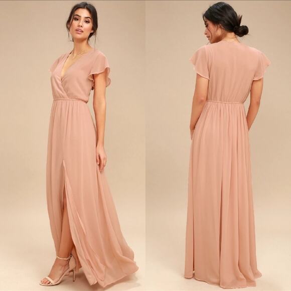 Lulu’s | Lost in the Moment Bridesmaids Dress - Picture 1 of 14